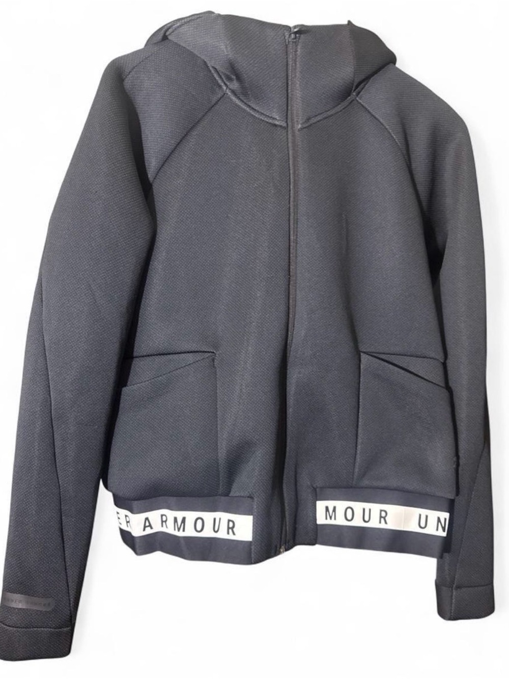 Under Armour Woman’s Charcoal Gray Hooded Full-Zip Performance Jacket